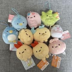 すみっコぐらし ゴムひも付きマスコット えび ぺんぎん たぴおか ふろしき あじ