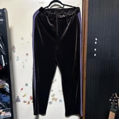 엠마 클로즈 벨루어 사이드 라인 와이드 트랙 팬츠 L