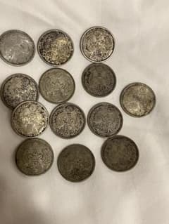 小型鳳凰50銭銀貨 計13枚のサムネイル