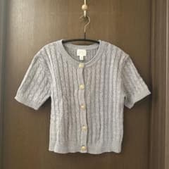 Thumbnail of グレー ケーブルニット 半袖セーター S H&M