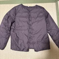 無印良品　ノーカラーダウンジャケット　ブラウンのサムネイル