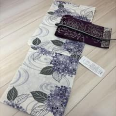 新品☆呉服屋♪大人上品な紫陽花 スレンダー浴衣３点セット 新品☆呉服屋♪大人上品な紫陽花 スレンダー浴衣3点セット - メルカリ