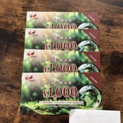 コシダカホールディングス　株主優待券 4000円分　まねきねこ　ワンカラのサムネイル