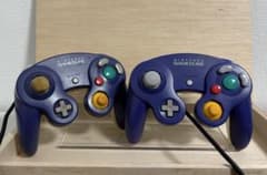 Nintendoゲームキューブコントローラー バイオレットクリア2個セットのサムネイル