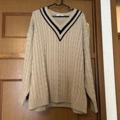 WEGO ベージュ Vネック セーター Mのサムネイル