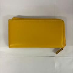 【新品】イエロー ジッパー式 長財布のサムネイル