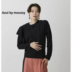 ブラック ニット Sサイズ AZUL by moussyのサムネイル