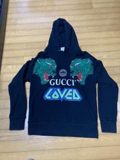 GUCCI グッチ　パーカー　スウェット　トレーナー　タイガー　ラブド　ブラックのサムネイル