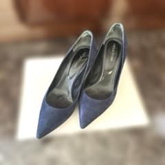37.5 セルジオロッシ sr1 パンプス　ネイビー　スエード　24.5 美品】sergio rossi セルジオロッシ パンプス ネイビー 37.5 - メルカリ