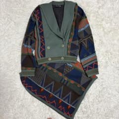 美品✨COOGI 3Dニット 総柄カーディガン 希少デザイン セットアップ