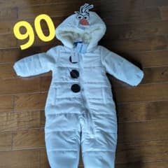 新品 ディズニー アナ雪 オラフ スキーウェア ジャンプスーツ 90cm 