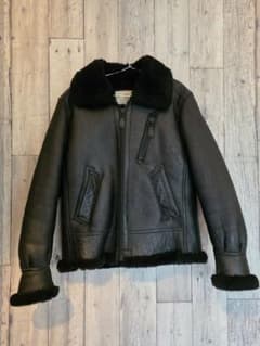 極美品】AVIREX B-3 ムートンジャケット 黒 Lサイズ 羊革 - メルカリ