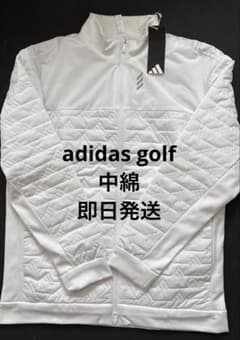 Lサイズ白 新品定価19800円/アディダスゴルフメンズ/中綿ジャケット