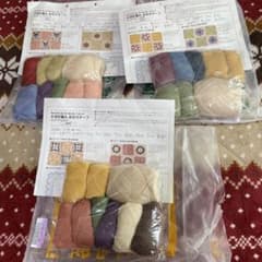 フェリシモ　かぎ針編みお花モチーフの会　キット３個セットのサムネイル