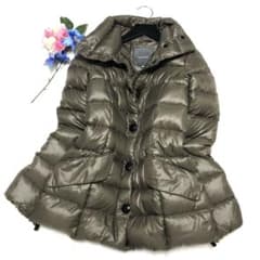 極美品 デュベティカ ダウンジャケット シンプルデザイン✨ カーキー 