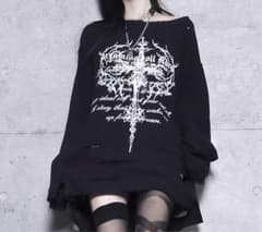 Amiligeクロスロゴプリントダメージガーゼトップス - メルカリ
