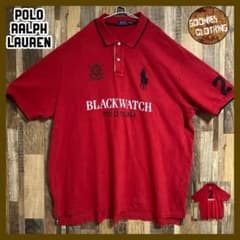 ブラックウォッチ レッド 4XL ポロラルフローレン 赤 古着 半袖 