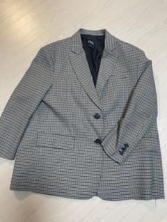 ZARA ビックシルエットチェック柄 テーラードジャケット Sのサムネイル