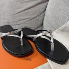 HERMES サンダル 36.5 シルバー ミス 極美品 - メルカリ