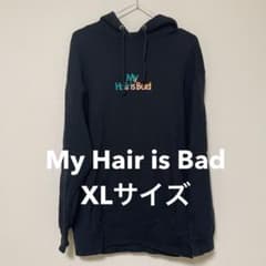 my hair is bad パーカー My Hair is Bad マイヘア パーカー XL ブラック - メルカリ