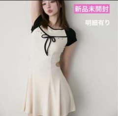 【正規品】andmary Marylogoflareminidress 新品未開封 Andmary Mary logo flare mini dress - メルカリ