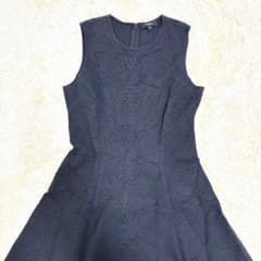 ★美品★セオリー ワンピース ジャガード 2 ブラック ノースリーブ 花柄のサムネイル