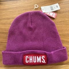 CHUMS ニット帽 ビーニー パープルのサムネイル