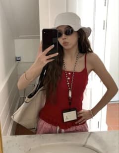 SHEIN キャミソール タンクトップ レッドのサムネイル