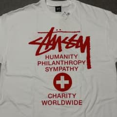 2005年製　Stussy オールド　ステューシー チャリティーTシャツ　黒タグ 2005年製 Stussy オールド ステューシー チャリティーTシャツ 黒タグ