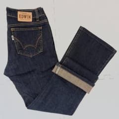 エドウィン EDWIN デニムパンツ W30 濃紺 フレア ブーツカット 美品