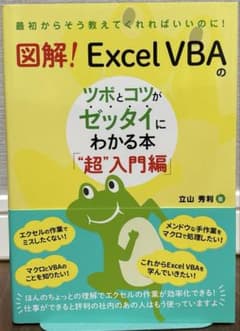 図解！Excel VBAのツボとコツがゼッタイにわかる本 “超”入門編 立山秀利のサムネイル
