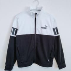 PUMA プーマ ジップアップジャケット ジャージ 白/黒 140 - メルカリ