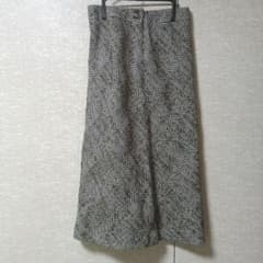 ヘリンボーンパターン ロングスカート　ブラウンのサムネイル