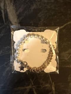 【ハンドメイド】パールとチェーンのブレスレットのサムネイル