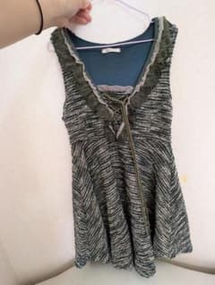 axes femme ノースリーブ ひざ丈ワンピース レースアップのサムネイル