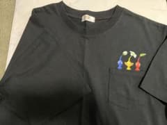 ピクミン ポケットTシャツ ブラック XLサイズ バンダイのサムネイル