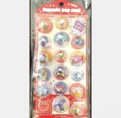 正規品　サンリオカプセルポップシールハローキティーちゃんレトロ柄赤レッドのサムネイル