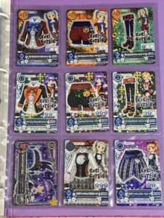 アイカツ　『ロリゴシック』藤堂ユリカ　氷上スミレ　排出カード9枚セットのサムネイル