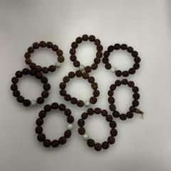 羅漢彫 念珠 京念珠 数珠 翡翠 ブレスレット 8個セット - メルカリ
