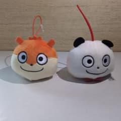 にしむらゆうじ こねずみ パンダ ぬいぐるみストラップ 2種セットのサムネイル