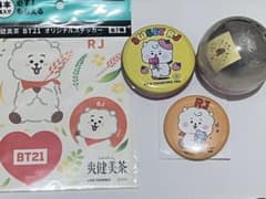 BT21 RJ JIN ステッカー 缶バッジ 缶 セットのサムネイル