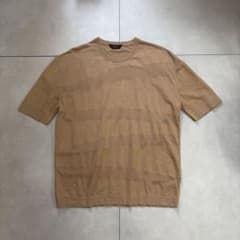 エルメネジルドゼニア　ニットTシャツ　ベージュ　54サイズ　クチュール　半袖 エルメネジルドゼニア ニットTシャツ ベージュ 54サイズ クチュール