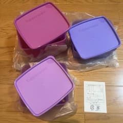 Tupperware タッパーウェア 角型容器 3個セット - メルカリ