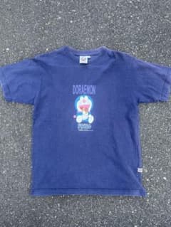 旧ドラえもん Tシャツ M ネイビー　フェード　茄紺　ビンテージ　00s 90sのサムネイル
