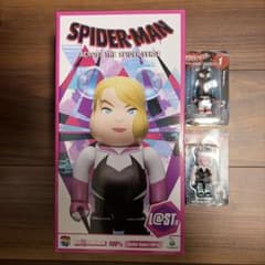 k*n様 BE@RBRICK 400% スパイダーグウェンL@ST賞 おまけ2点のサムネイル
