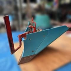 ブルー溝浚器 畝作り 培土機 尾輪付 パンチ 耕運機 尾輪付 耕うん機