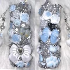 ★ iQOSケース デコ White×blue チャーム付き(121)のサムネイル