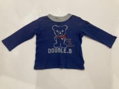 美品ミキハウス　DOUBLE.B 長袖Tシャツ 80サイズ 青のサムネイル