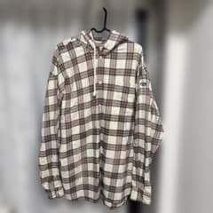 DIESELチェック柄フード付きシャツ サイズ46 - メルカリ