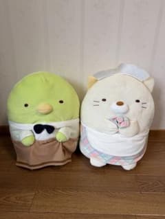 스미코구라시 펭귄?·고양이 BIG 인형 2체 세트